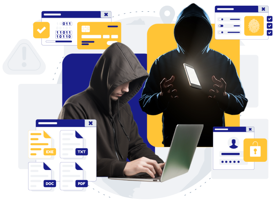 Cyber crime illustration